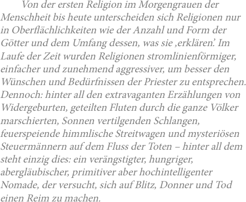 Von der ersten Religion im